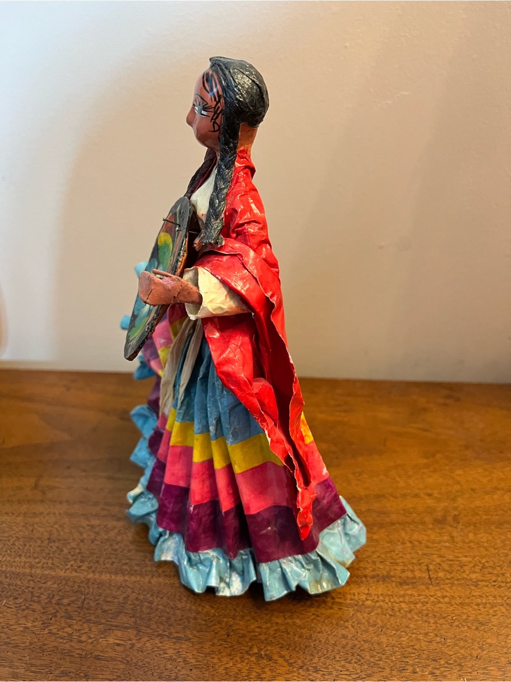 Vintage Mexican Traditional Handmade Folk Art Paper Mache Dancer - Picture 4 of 7